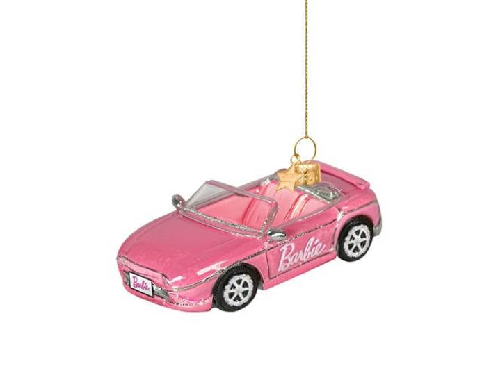 Vondels kerstornament Barbie auto