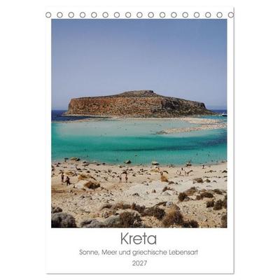 Kreta - Sonne, Meer und griechische Lebensart (Tischkalender 2027 DIN A5 hoch), CALVENDO Monatskalender