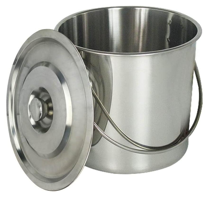 Merkloze RVS inductie soeppan met deksel, 12 liter