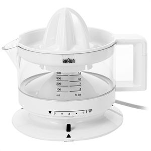 Braun Zitronenpresse CJ3000 Tribute Collection, elektrisch, 20 Watt, 16 x 15 cm, weiß, 350ml