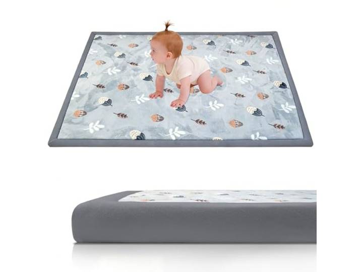 Atemrdsye 2cm Dicke Krabbelmatte Baby 120 x 250 cm Teppich für Kinderzimmer mit Memory Schaum, Teppich Kinder Krabbeldecke für Baby, Kinderteppich, Spielmatte Baby Spielteppich Kinder