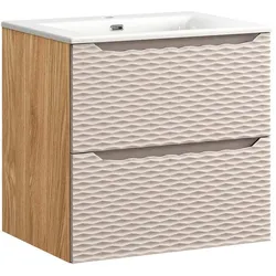 WASCHTISCH 60cm Elora Beige und Holz
