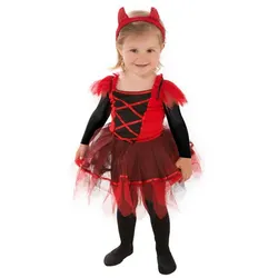 Teufelin-Kostüm für Kinder, rot/schwarz