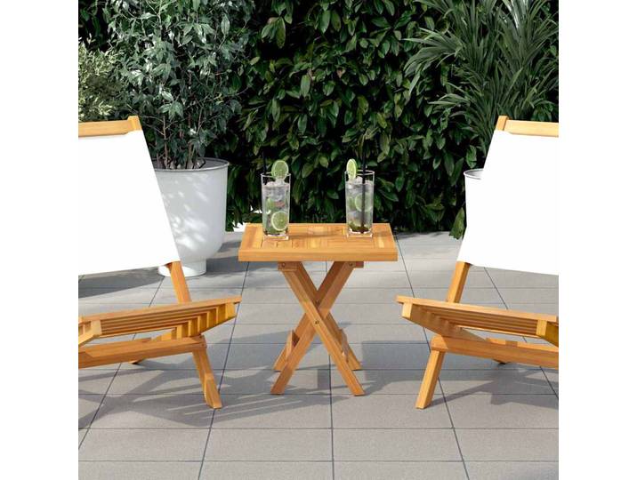 vidaXL Tischplatte Quadratisch 40x40x2,5 cm Massivholz Teak