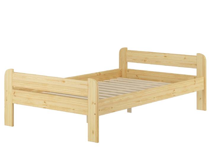 Massivholzbett Einzelbett Robust Breit 120 x 200 cm Kiefer Echtholz