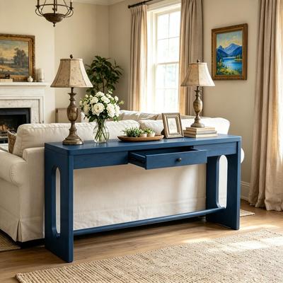 GREATPLANINC Retro Wooden Console Table Sofa Side Table