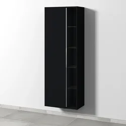 Sanipa Stauraumschrank „3way“ 600 × 1700 × 345 mm Anschlag links, in Schwarz (matt), Anschlag links
