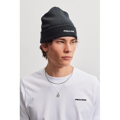 Beanie PEGADOR "Signar Heavy Knit Beanie", Herren, schwarz, weiß, Strick, Baumwolle, unifarben, Mützen Beanie, Baumwolle, regular fit