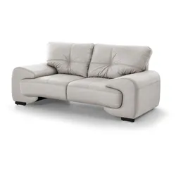 2-SITZER SOFA Omega aus Kunstleder, Hellgrau