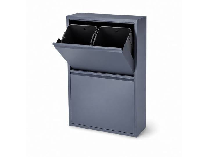Relaxdays Poubelle 4 compartiments 4 x 18 l