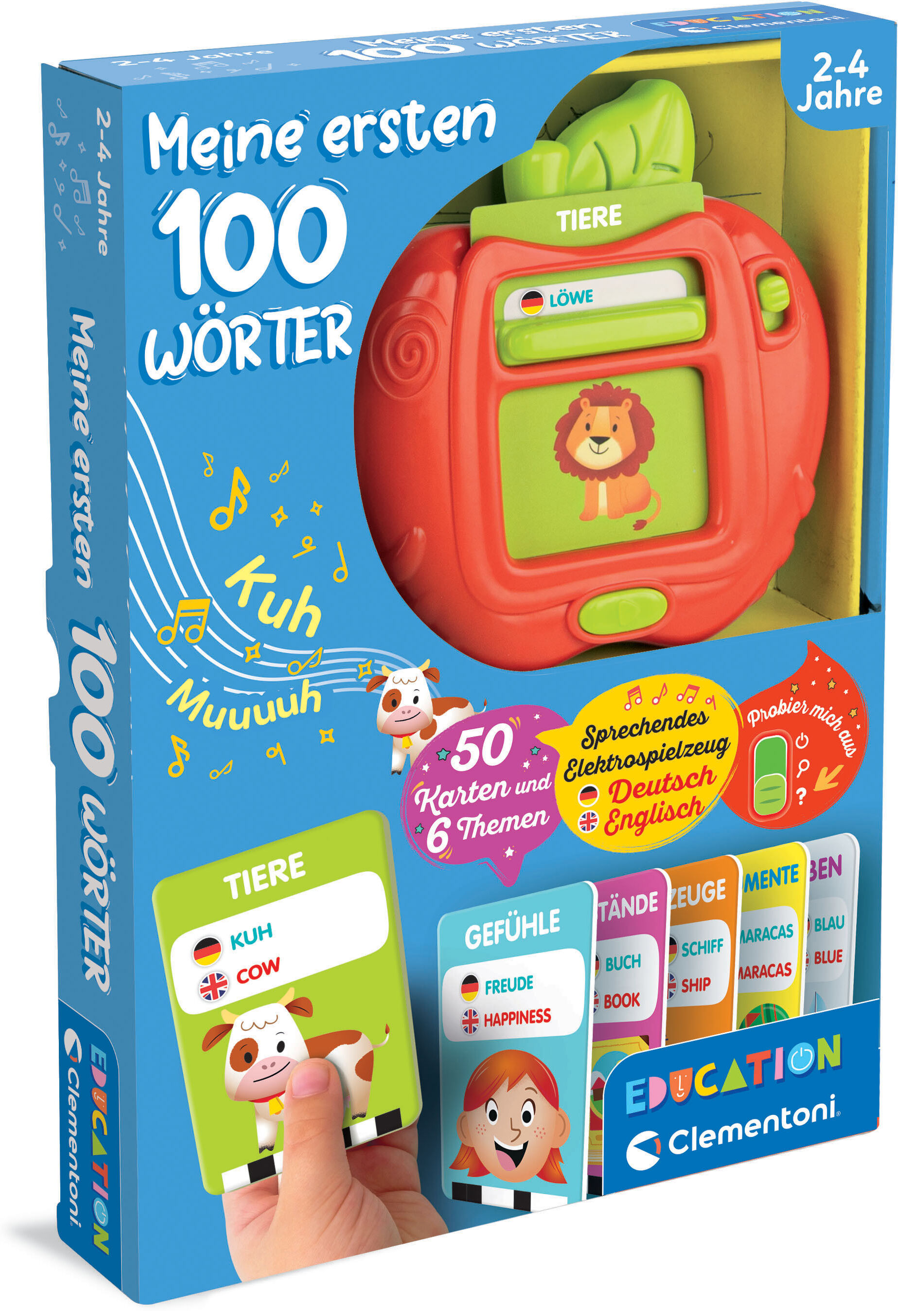 Spiel CLEMENTONI "Education, Meine ersten 100 Wörter", bunt, Spiele, Kinder, Spiel