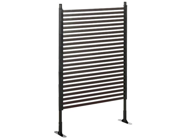 ComfortXL Gartenzaun De-18051 modular, mit Pfählen oder Füßen Braun, Schwarz, Metall, 22x150 cm, Gartenzubehör