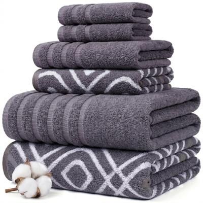 Modern Threads 6-Piece Yarn Dyed Oxford Towel Set