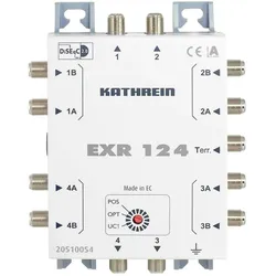 Kathrein Umschaltmatrix EXR 124 8 Eingänge 4 Ausgänge passiv (Multischalter), SAT Zubehör, Grau
