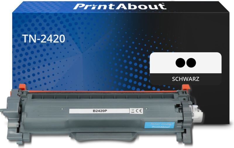PrintAbout Extra hohe Kapazität Brother TN-2420 - 2x Schwarz - Hohe Kapazität - Multipack