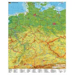 STIEFEL Eurocart Wandkarte »Deutschland mit UNESCO Welterbe & Nationalparks« 97 x 119 cm