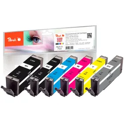Peach Spar Pack mit grau Tintenpatronen, kompatibel zu Canon PGI-550, CLI-551