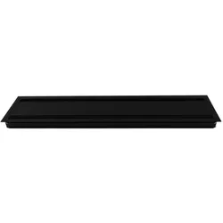 TecLines, Kabelschutz + Kabelführung, TKD010B Tisch Kabeldurchführung 135x600mm, Alu/schwarz (Kabeldurchlass, 60 cm)