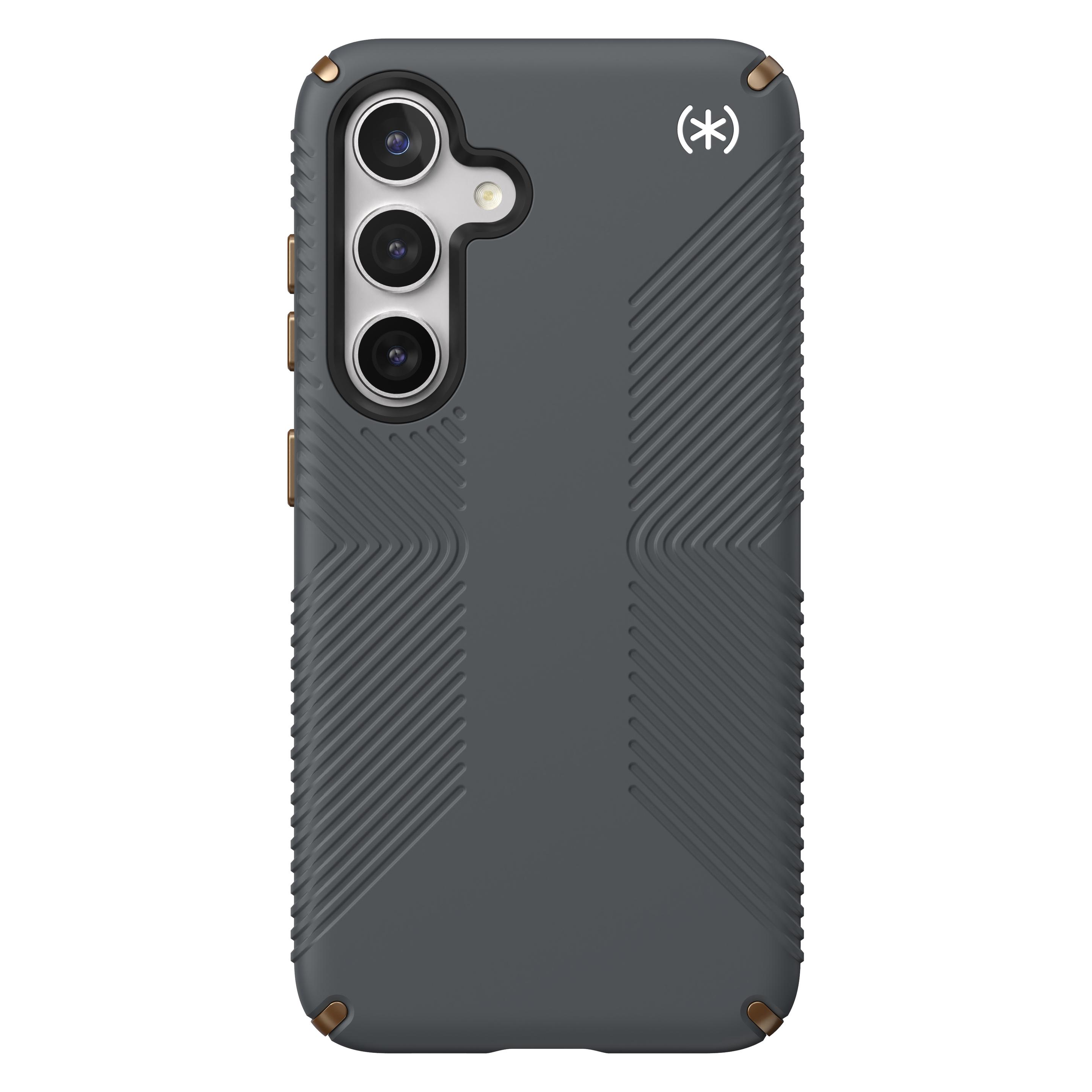 speck Presidio2 Grip - Samsung Galaxy S24 Hülle (Anthrazit / Kühles Bronze) (Samsung Galaxy S24) (150613-3212)