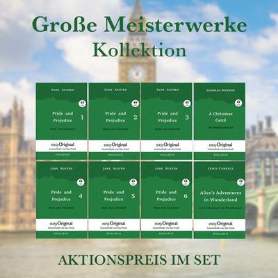 Große Meisterwerke Kollektion Softcover (Bücher + Audio-Online) - Lesemethode von Ilya Frank - Zweisprachige Ausgabe Englisch-Deutsch, Set von Jane