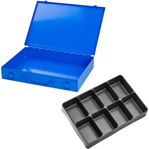 ADB Sortimentskasten 88602, 33 x 5 x 23cm, Metall, mit 8 Fächern