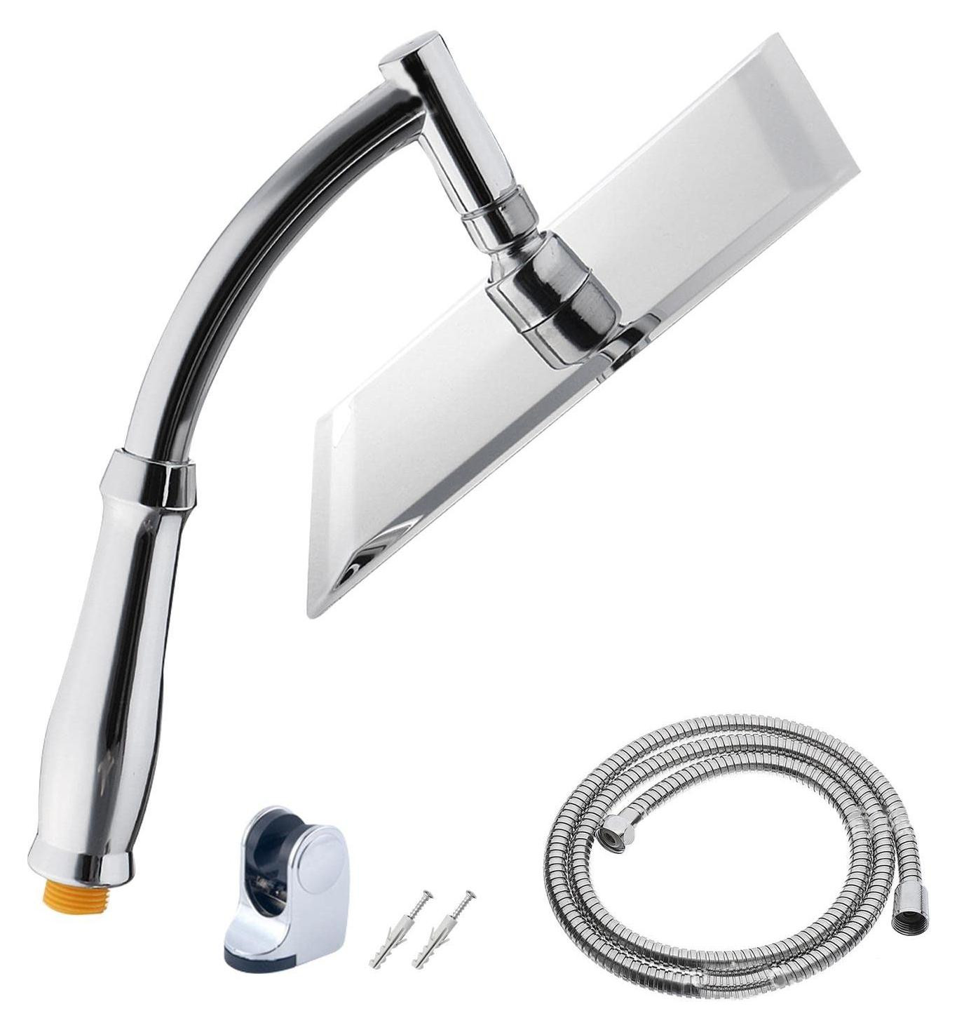 Solidchoice Douchestraal met Slang 8 Inch Vierkant RVS Waterbesparend