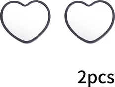 Inspire Curations Cute Heart Shaped Mini Desktop Makeup Mirror black