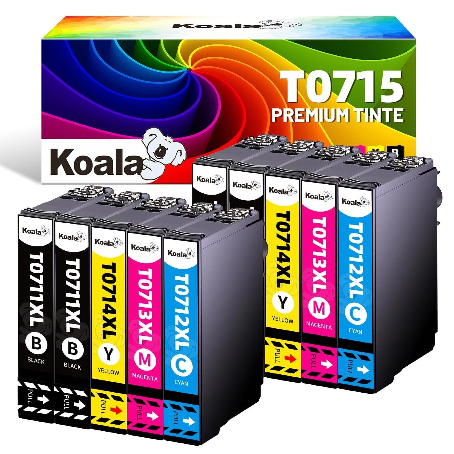 Set van 10 compatibele inktcartridges in zwart, cyaan, magenta en geel
