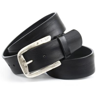 Ledergürtel ANTHONI CROWN, Herren, Gr. 115, schwarz, Leder, unifarben, Gürtel Ledergürtel, Jeansgürtel mit Schnalle im Antik-Look