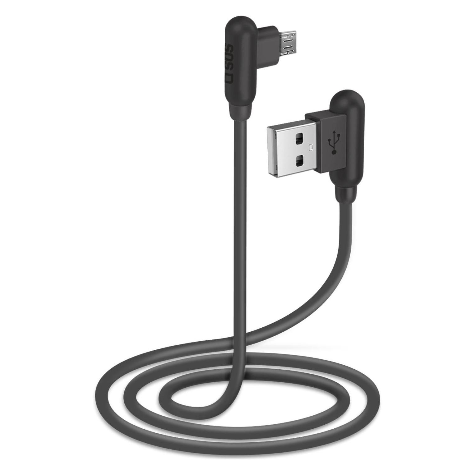 SBS Micro-USB-Kabel mit 90°-Anschlüssen (1 m, USB 2.0) (TECABLE90MICROK)