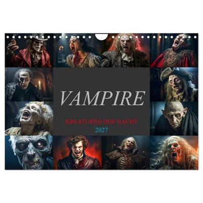 Vampire - Kreaturen der Nacht (Wandkalender 2027 DIN A4 quer), CALVENDO Monatskalender