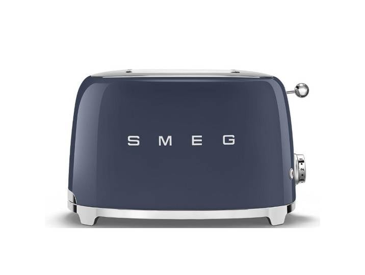 Smeg Toaster 50´s Style, Blau, Metall, Kunststoff, 32.5x20x19.5 cm, Krümelschublade, Auftaufunktion, Aufwärmfunktion, automatischer Auswurf nach Röstende, automatische Zentrierung der Toastscheibe, Bagel-Funktion, Küchengeräte, Toaster
