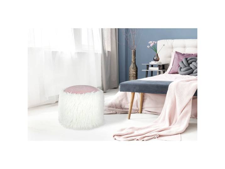 Pouf rond en fourrure fur 125