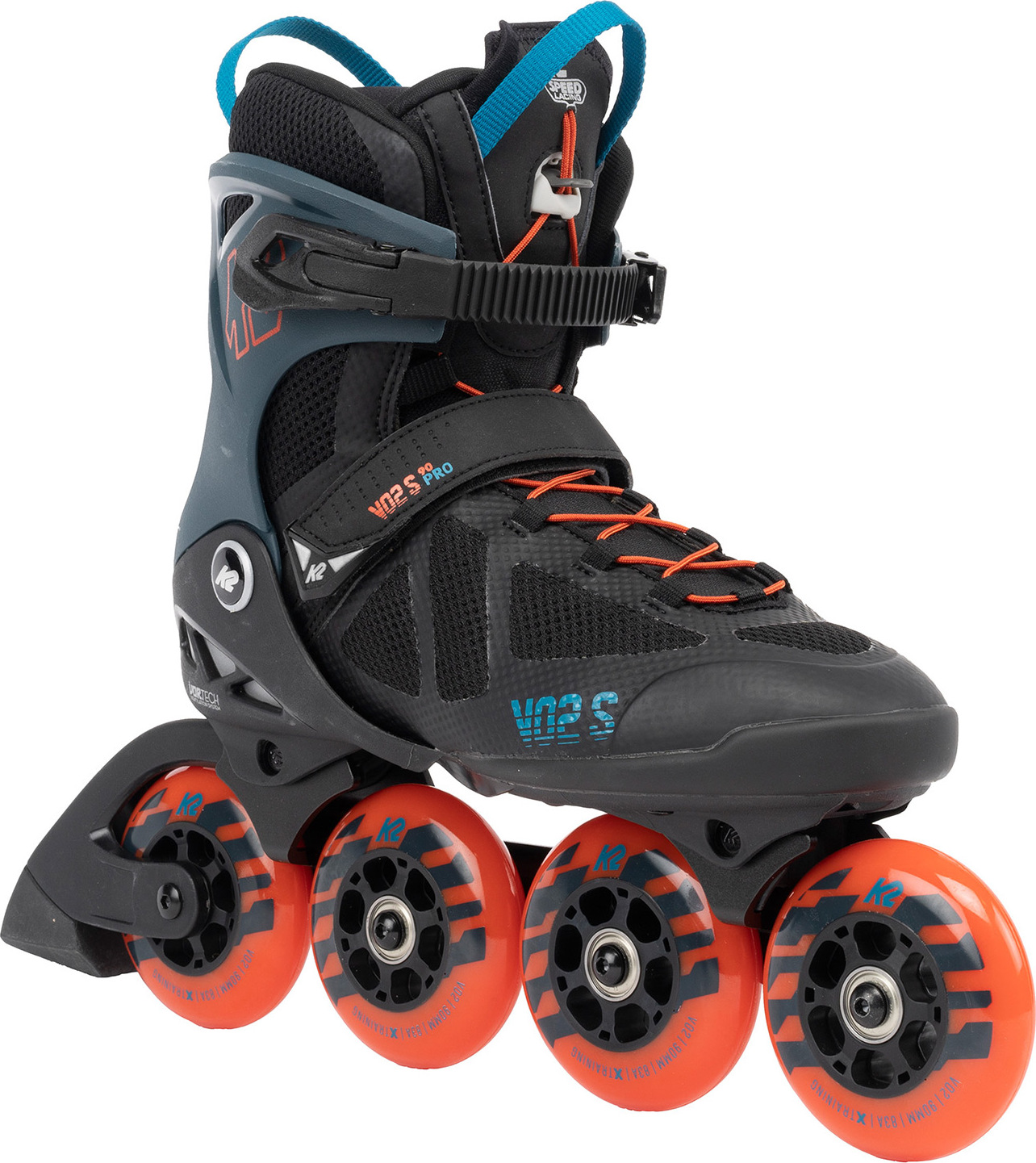 K2 Skates VO2 S 90 Inline Skates Herren schwarz - blau - orange Größe EU: 47