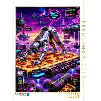 CALVENDO Puzzle robot yoga | 2000 Teile Lege-Größe 90x67cm Foto-Puzzle für glückliche Stunden