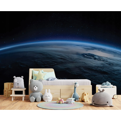 FOTOTAPETE Erde Kosmos Blau 200x140 cm