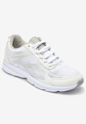 Women's CV Sport Julie Sneaker by Comfortview in White (Size 7 1/2 M)