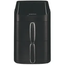 GOURMETmaxx Heißluft-Fritteuse Doppelkorb 5l - schwarz