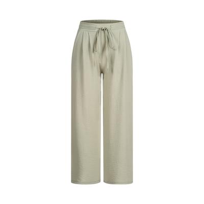 Trainingshose CLOUD 5IVE "CLOUD 5IVE Cloud5ive Weite Stoffhose 2-Pockets", Damen, Gr. XS, US-Größen, grün, 80% Viskose, 20% Leinen, unifarben, normal, Hosen Trainingshose