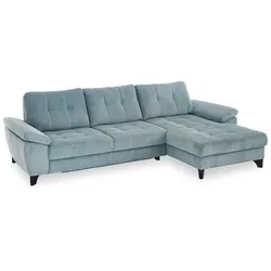 ComfortPlan Ecksofa Imst Cord Blau Aqua