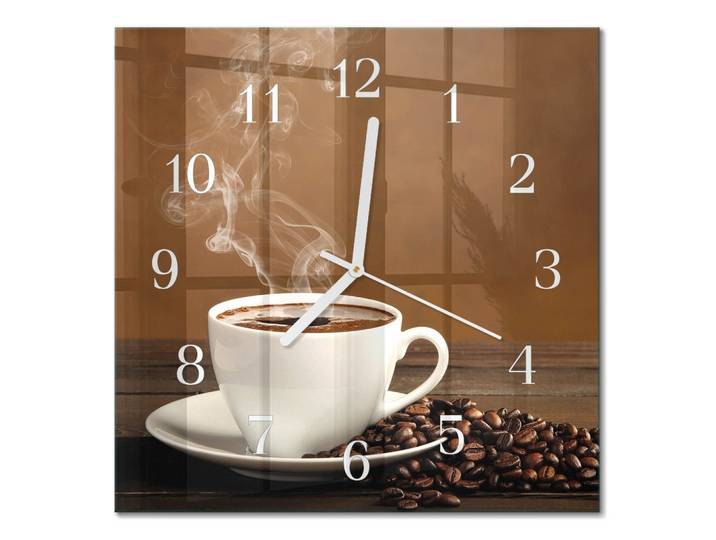 WANDUHR 30x30 cm - Kaffee