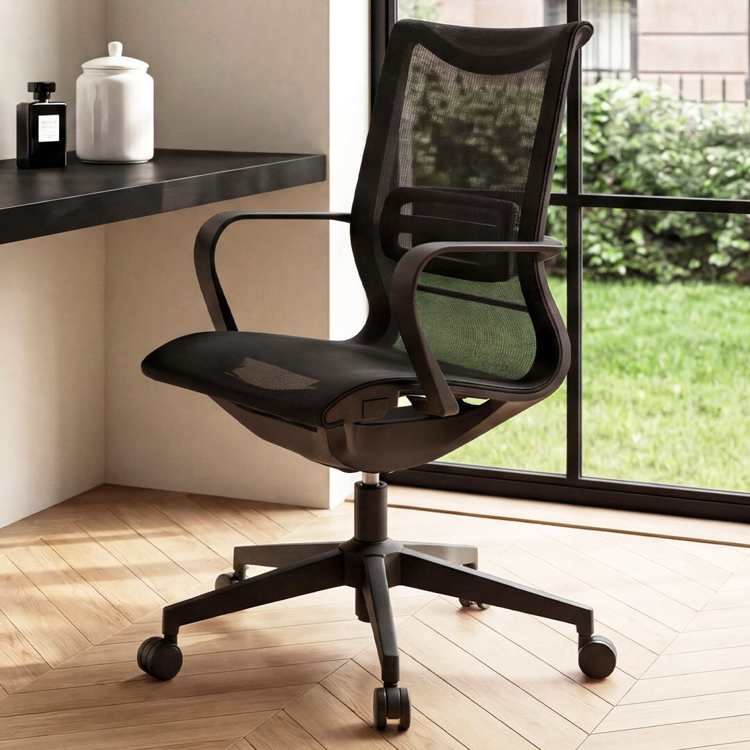 Inbox Zero Task Chair and Conference Chair Black 92.7cm H X 61cm W X 61cm D