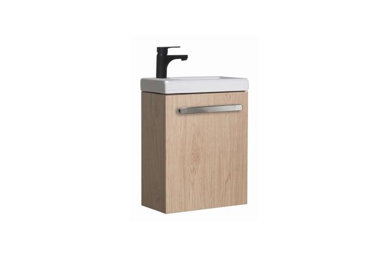 Ensemble lave-mains suspendu avec robinet noir