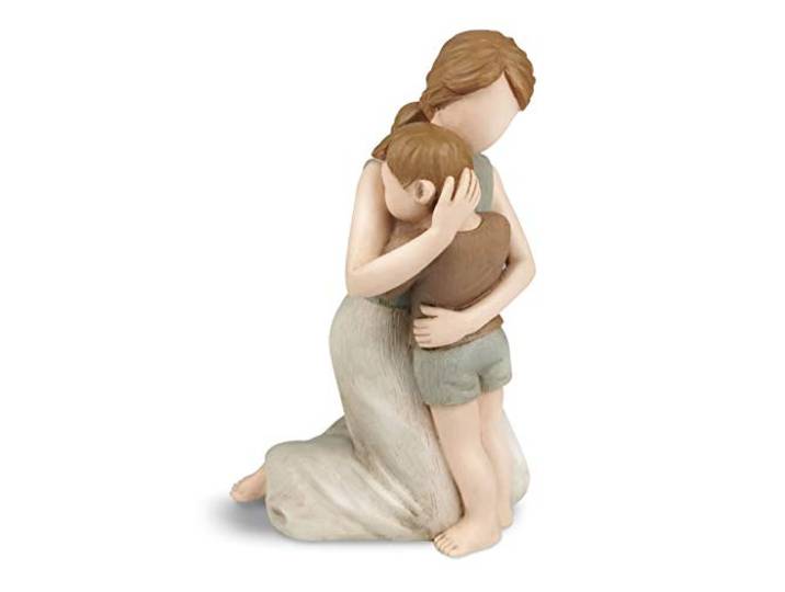 Carracci Beeldjes van moeder en zoon, de beste standbeelden van moeder en zoon, gebeeldhouwde handgeschilderde figuren, geschenken voor Moederdag, verjaardag, verjaardag