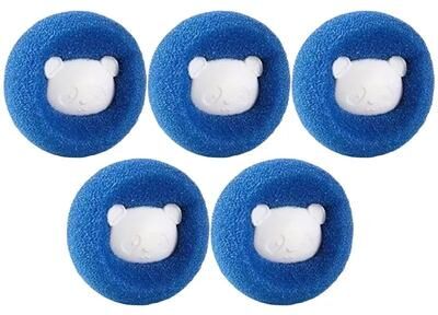 Inspired Finds Reusable Pet Hair Laundry Remover blue 5pcs