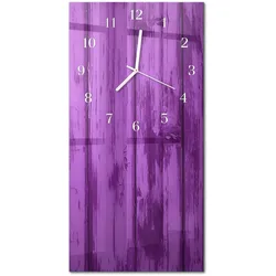 WANDUHR aus Glas 30x60 cm - Holz