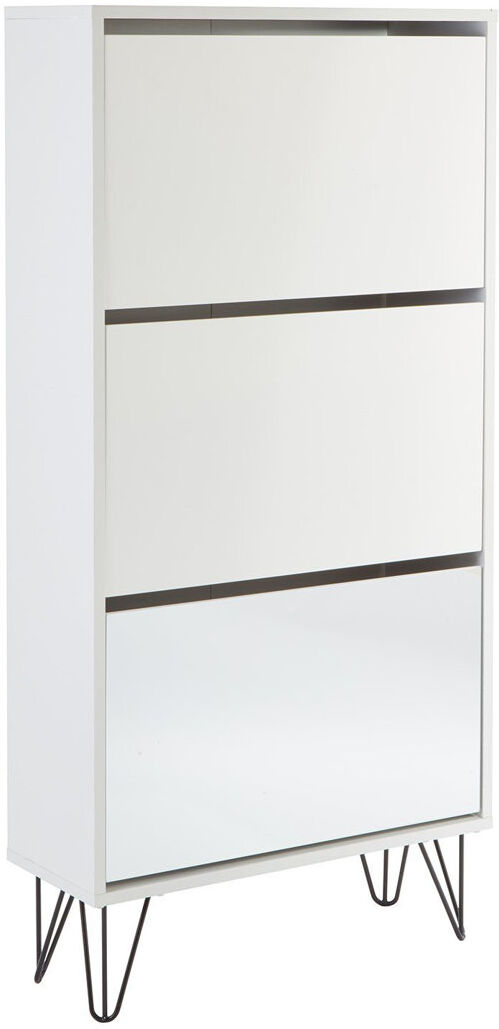 17 Stories Azeil Flip Down Shoe Storage White 18