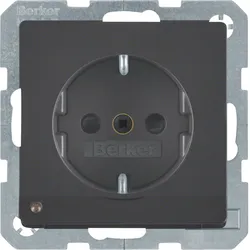 Berker MAN0204423 STD SCHUKO m LED-OL erh.BS Q1/3 schwarz