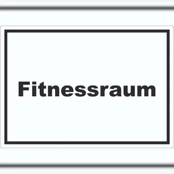 HB-Druck Fitnessraum Aufkleber mit Text Sport Fit waagerecht A6 (105x148mm)