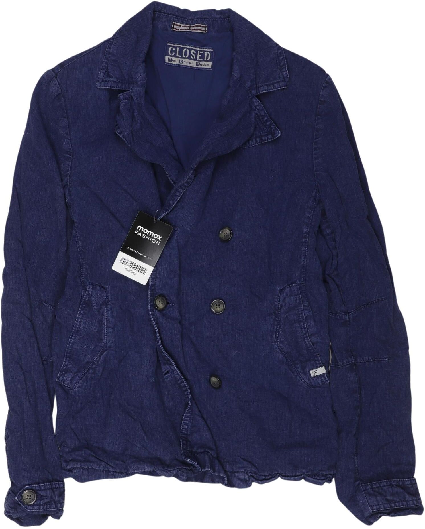 Closed Mädchen Jacke oder Mantel, Marineblau, Gr. EU 164, Leinen / Elasthan / Baumwolle - Second Hand